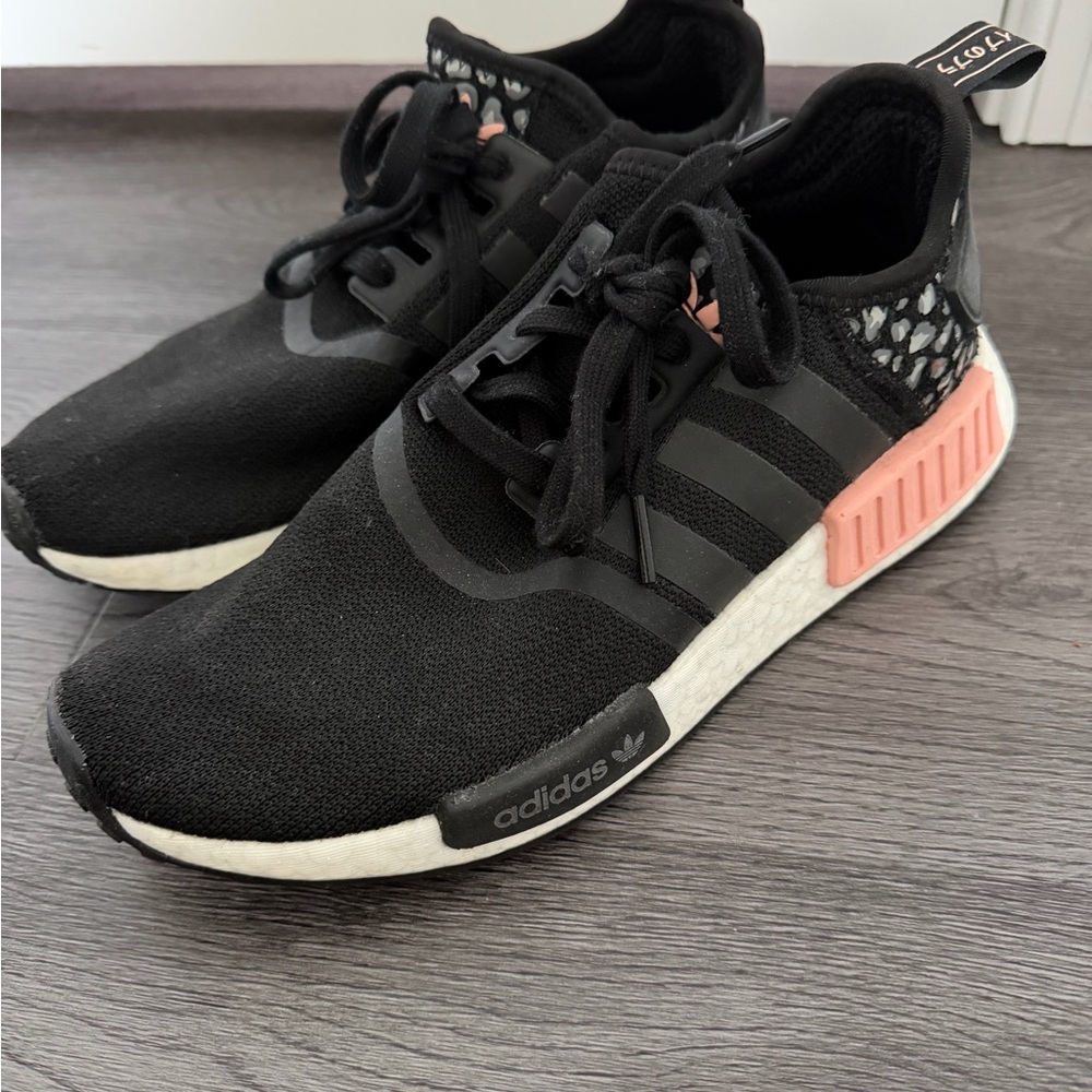 Adidas Black and Pink Sneakers